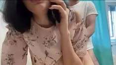 Play She Talks On The Phone With Her Husband While Having Sex With Her Lover