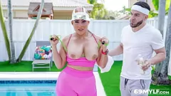 Play Carmela Clutch's Intense Big Ass Workout with Cumshot Finale