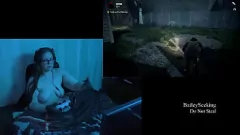 Jouer Busty Brunette Bailey in cerca di scoperte grandi tette in Alan Wake nuda giocando attraverso la parte 4